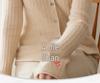 Women's Ribbed V-Neck Cashmere Cardigan - Long Sleeve, Loose Fit, Casual Base Layer Sweater.