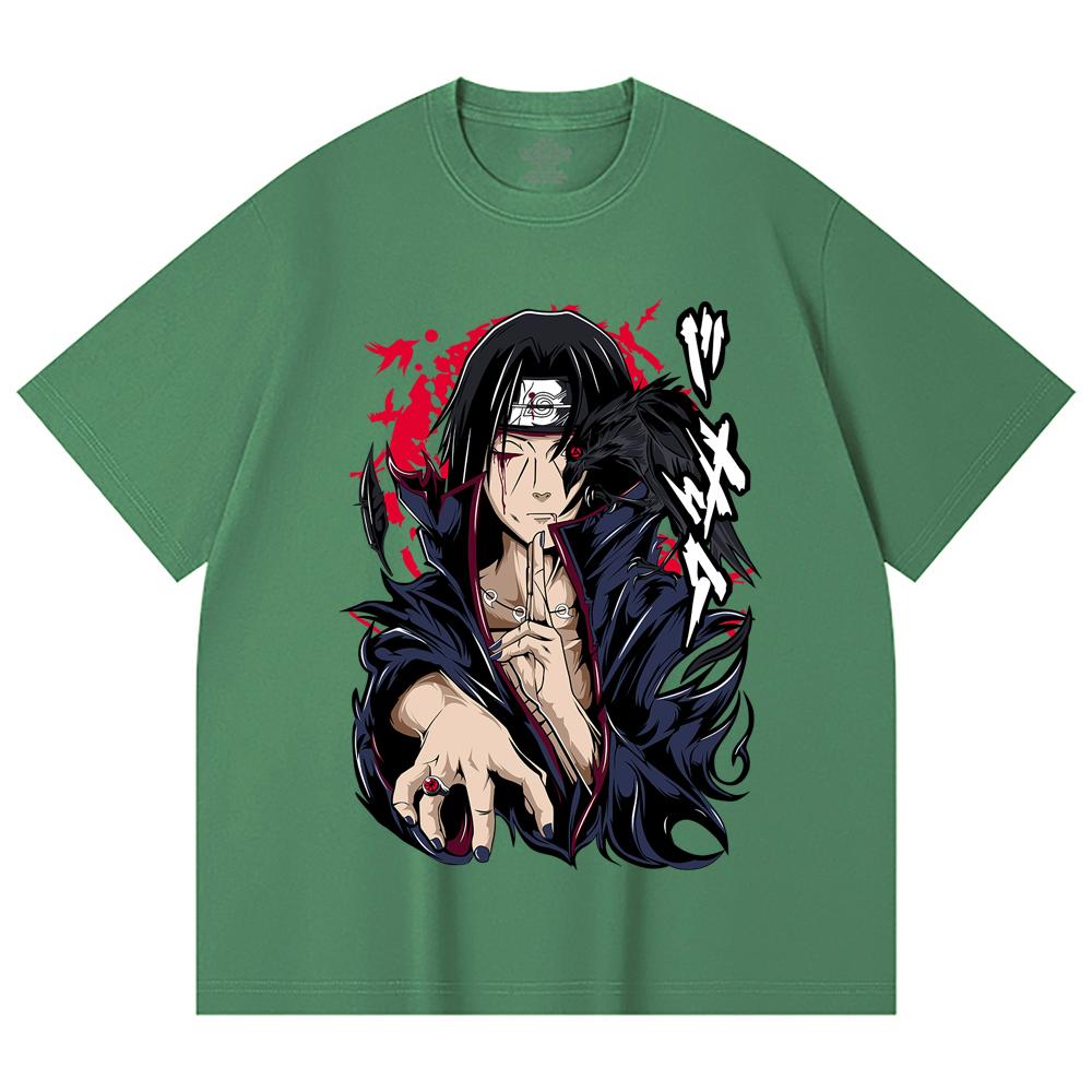 230 g/m² 100% Bavlna Naruto V3 Potisk Itachi Unisex Tílko z Heavy Bavlny