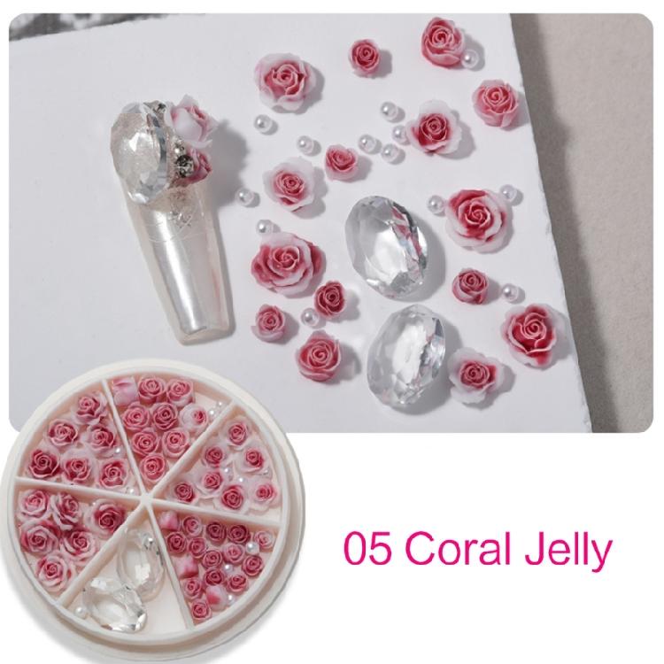 Nail Art Charms 3D Flowers Nail Art Decoration Rose Flowers Nail Charms for Home