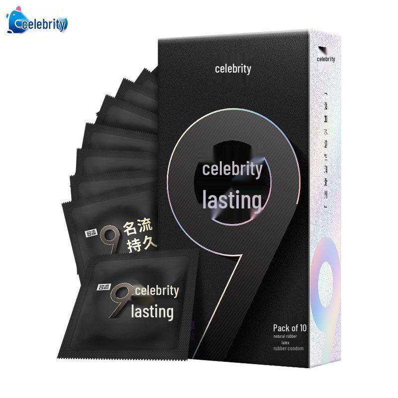 Ultra Thin Ribbed & Lubricated Condoms with Hyaluronic Acid - 10 Pack Adult Sex Toy