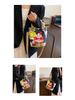 New Cartoon Graffiti Canvas Shoulder Crossbody Bucket Bag for Girls