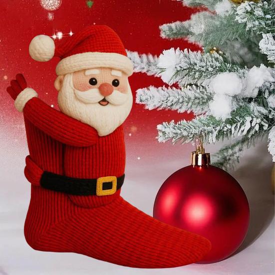 Yousheng 3D Knit Animal Socks Winter Warm Thick Socks with Santa Xmas Tree Animal Hug Socks Christmas Gifts for Kids And Adults