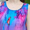 Damen Sommerkleid Vintage Kleidung Lässig Ärmellos Lange Kleider