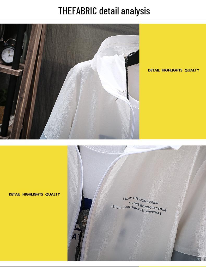 Korean Style Men's Lightweight Ice Silk Sunscreen Jacket