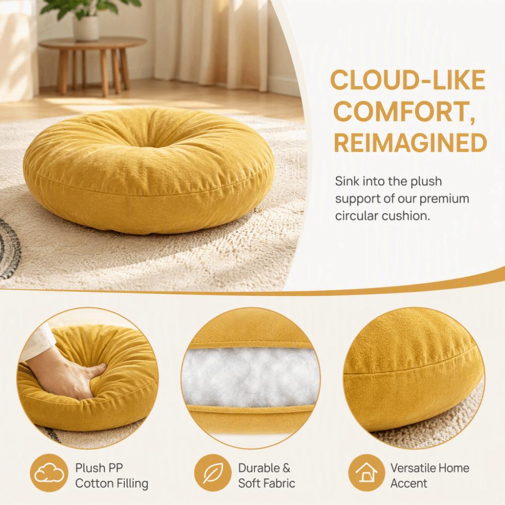 Corduroy Round Floor Pillow Soft Yoga Pillow Bohemian Meditation Seat Sofa