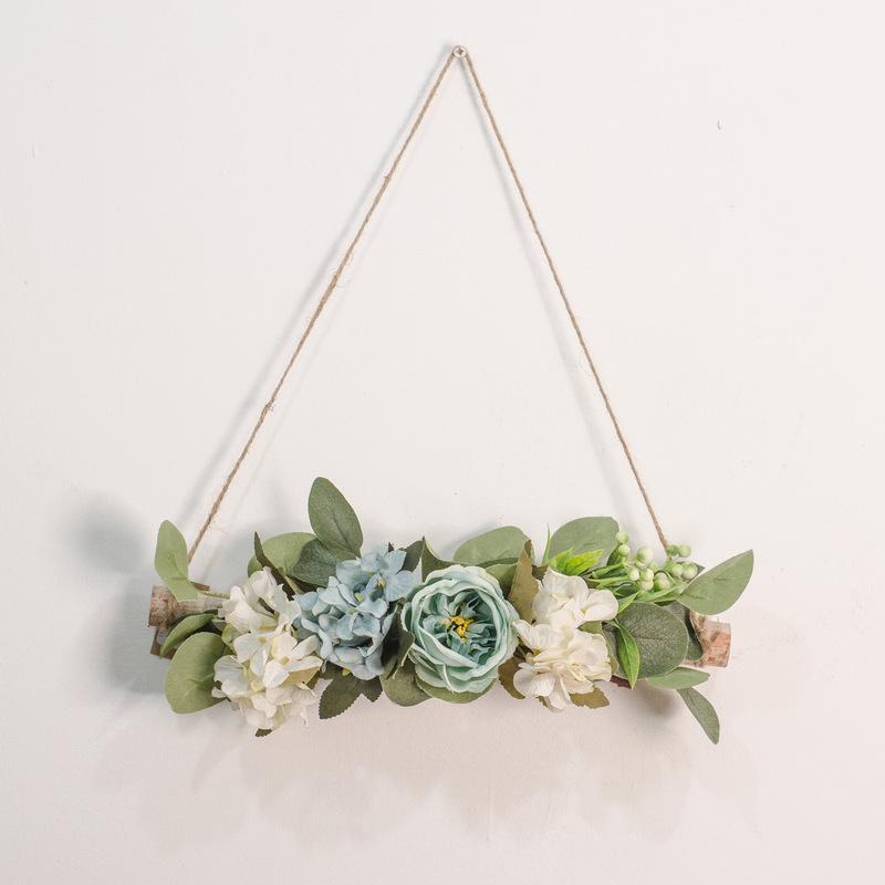 1PC Fake Flower Artificial Wreath Wall Pendant Wedding Aerial Hanging for Party Yard Decor