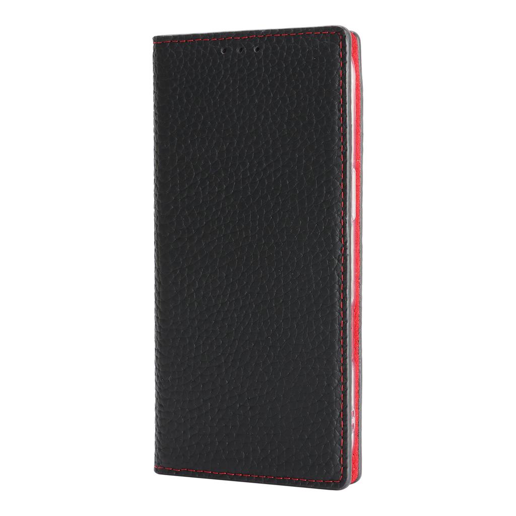 For iPhone Air Wallet Case Genuine Cow Leather Phone Cover Litchi Texture
