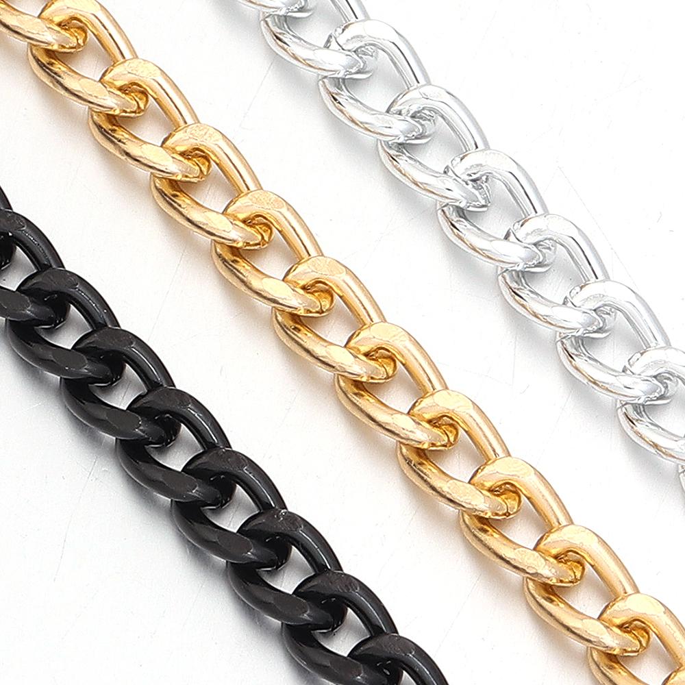 5Yards/Roll Aluminum Chains Metal O-Shaped Twist Link Chains For Jewelry Making DIY Necklace Bracelet Clothing Bag Accessories
