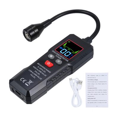 Gas Leak Detector for Gas, Fuel, Methane, N-butane, Ethylene with Flexible Hose Flashlight