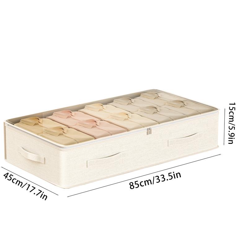 

1 шт. хлопково-льняная прозрачная сумка для хранения под кроватью, сумка для хранения хозяйственных товаров, сумка для хранения одежды