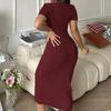 Sweet Bow Women's Mid-Length Nightdress - Early Autumn Pajamas and Home Wear Collection