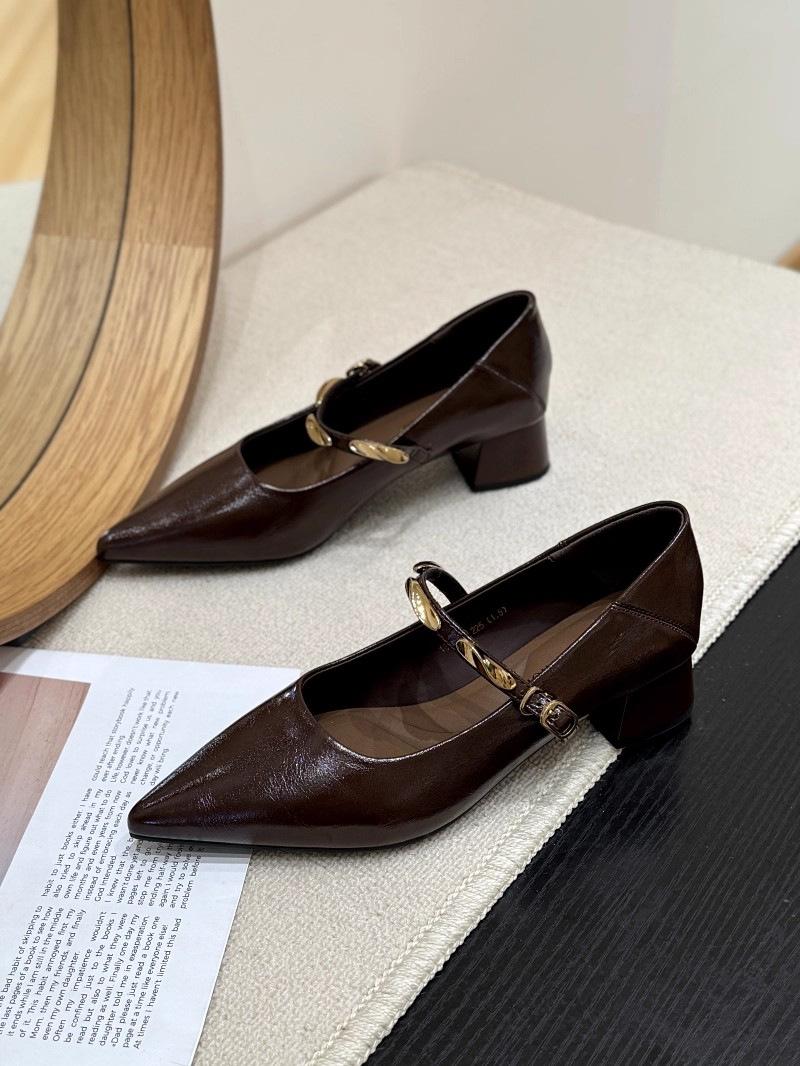 

Французские маленькие ароматные туфли-лодочки на высоком каблуке с цепочкой, женские, новые весна-осень 2025, маленькие кожаные туфли, туфли Мэри Джейн с острым носком, интернет-знаменитость 40 коричневый