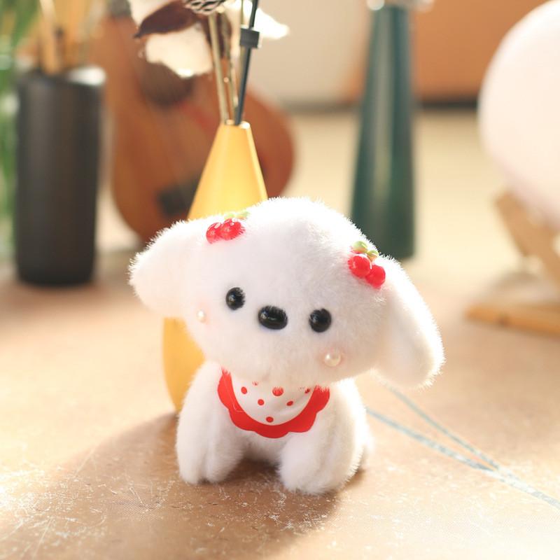 Small Soft Dog Plush Keychain Cute Cartoon Bag Accessory Children Doll Gift