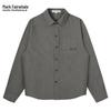 Mark Hua Fei Men's Waffle Texture Lapel Long Sleeve Casual Shirt