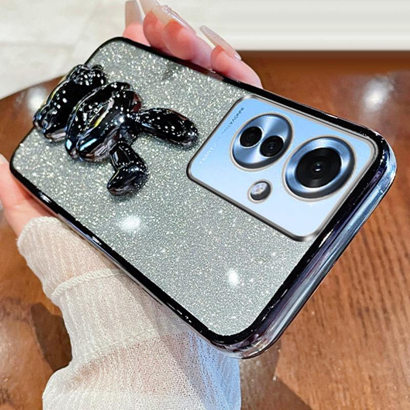 

Чохол для Oppo Reno11 F 5G Милий Кролик Підставка PC+TPU Чохол для телефону Black