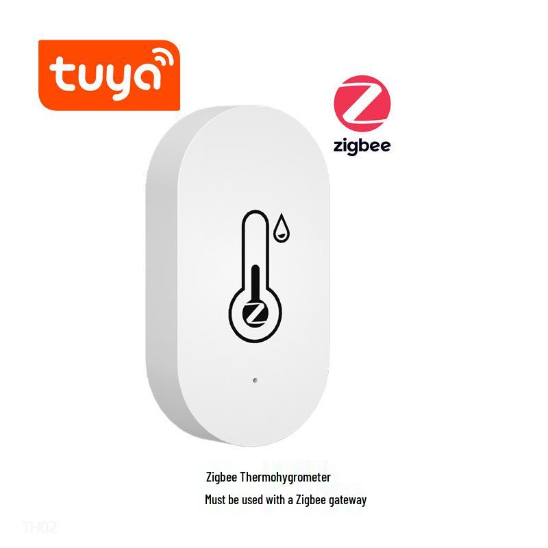 Tuya WiFi Temperature & Humidity Detector: Smart Indoor Zigbee Thermohygrometer.