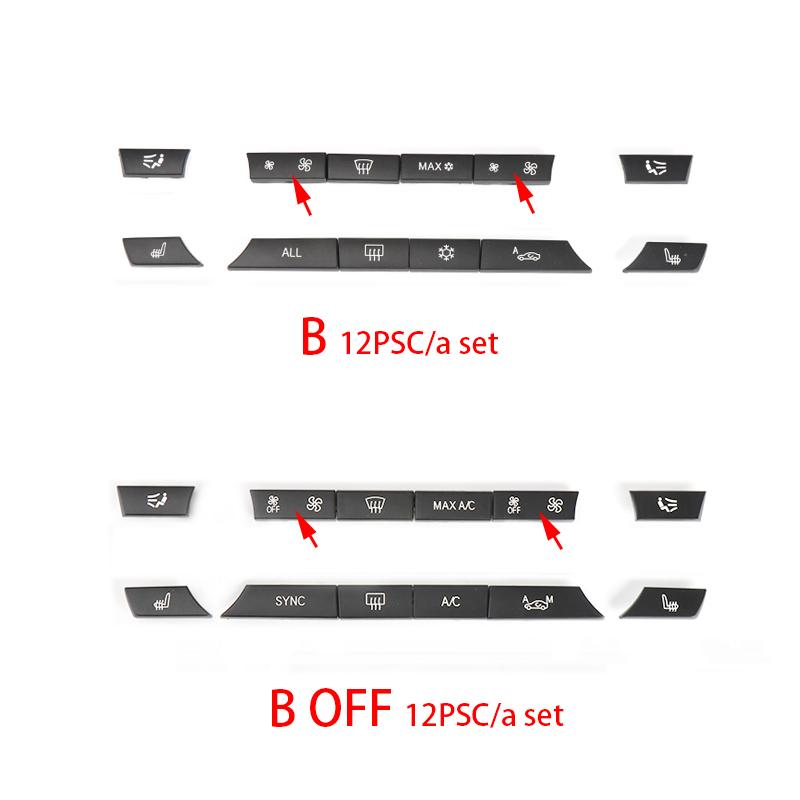Console Dash Air Conditioner Buttons Key Caps Replacement For BMW 5 6 7 Series X5 X6 F10 F18 F06 F12 F01 F02 F15 F16 520