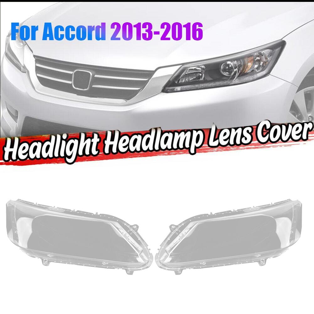 AA92-Right Car Headlight Lens Cover Head Light Lamp Shade Shell Auto Light Cover Fit For 2013-2016 -Honda Accord Transparent Right