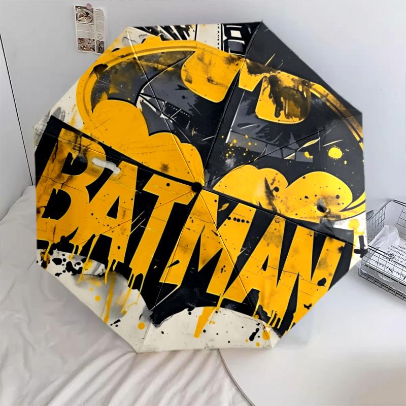 Motivo di Batman, ombrello pieghevole automatico, design portatile e pieghevole, 8 stecche, un regalo di Natale o di compleanno.