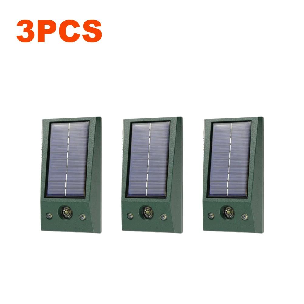 6-1 ADET Güneş Enerjili Ultrasonik Hayvan Kovucu Çok Fonksiyonlu Su Geçirmez Ultrasonik Kuş Korkutucular Caydırıcı Sıçan Köpek Tilki Haşere