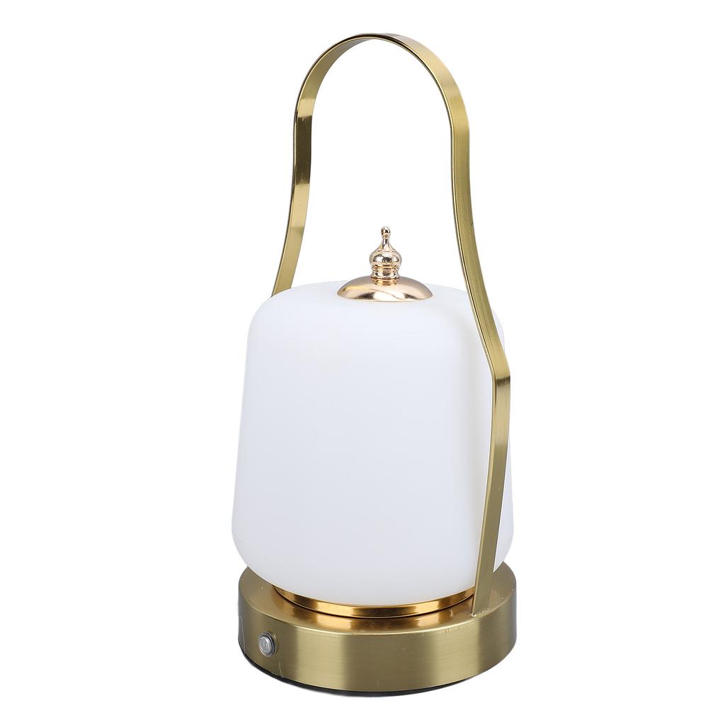 Cordless Lantern LED Retro Rechargeable Stepless Dimming 3 Lighting Modes with Handle Table Lamp for Home Bedroom Camping