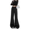 Gray Women's Micro-Flare Sweatpants, 2026 Spring Collection: Wide-Leg, Plus Velvet, Petite & Thick, Casual Sports Pants