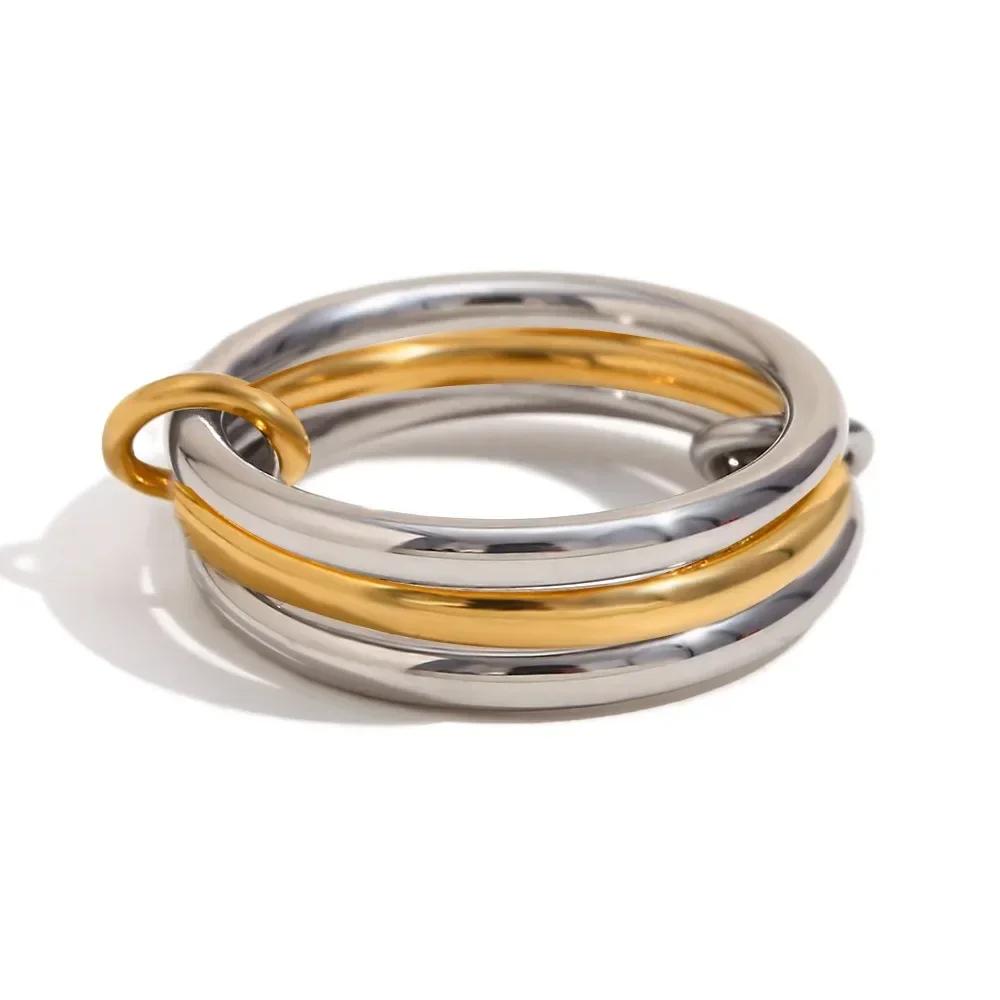 Stainless Steel  Elegant Minimalist Stackable Rings for Women Perfect for Daily Commute, and Special Occasions, Everyday Rings