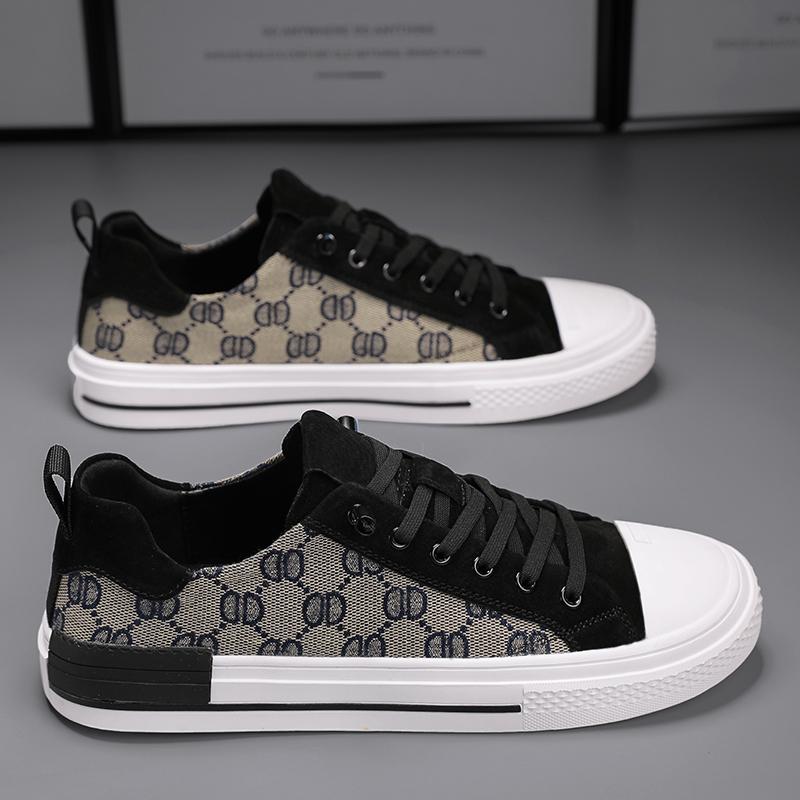 Plátěné pánské boty Podzimní trend Všestranné ležérní sportovní plátěnky Pánské prodyšné nazouvací trendy boty