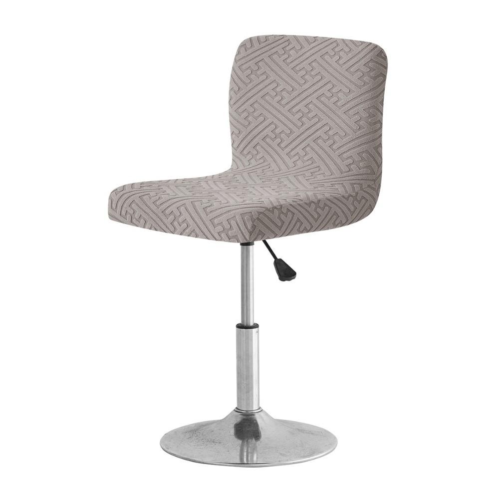Fashion Short Back Jacquard Bar Chair Cover Elastic Stretch Bar Stool Seat Covers Solid Color Seat Chair Cover Banquet Dining