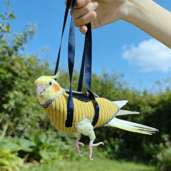 Portable Bird Carrier Bag, Soft Parrot Carrier Bird Diaper, Anti-escape Bird Bag Harness, Random Color, Daily Outdoor Walk Carrier