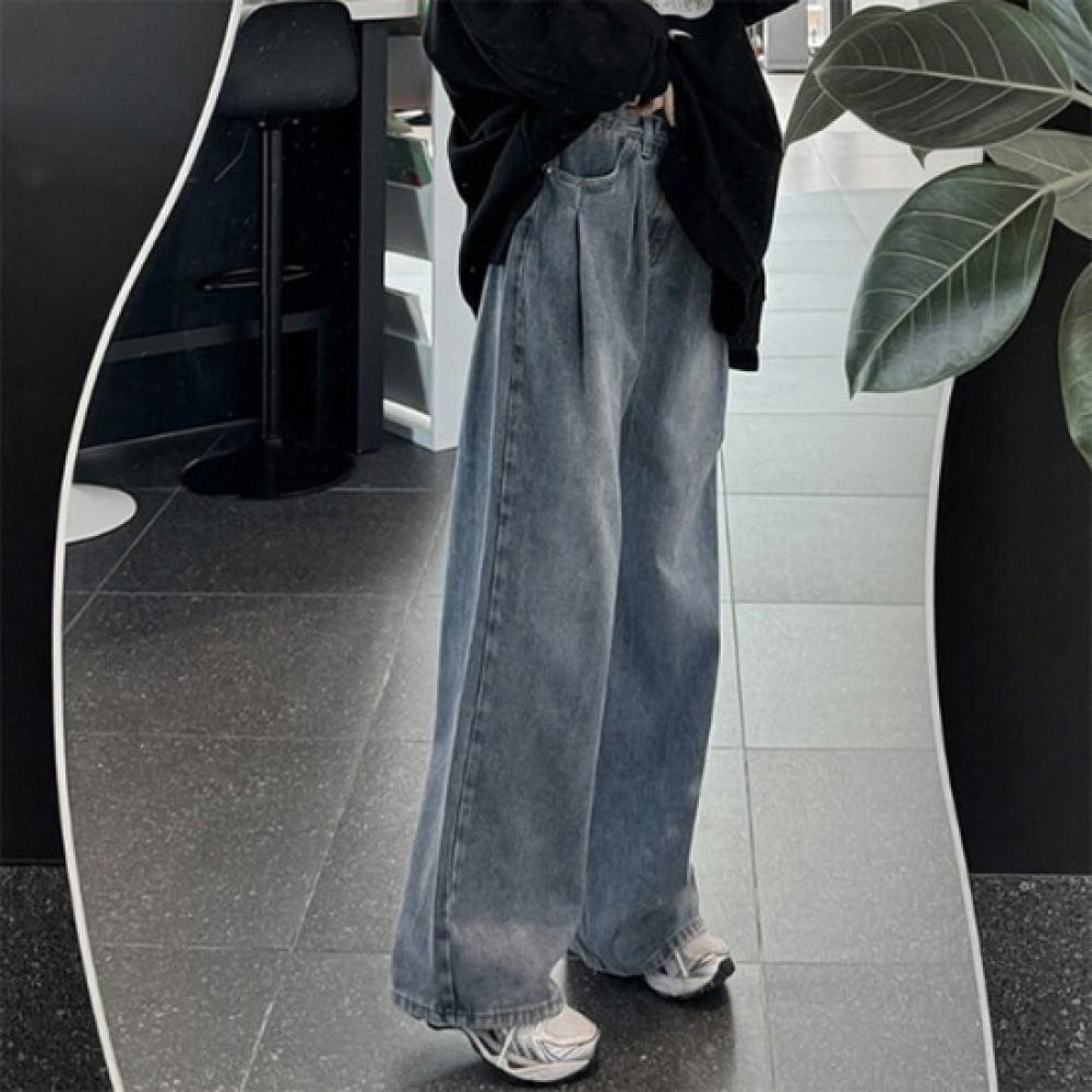New ArrivalS Open Run Women S High waiSt Vintage Pintuck Wide jeanS