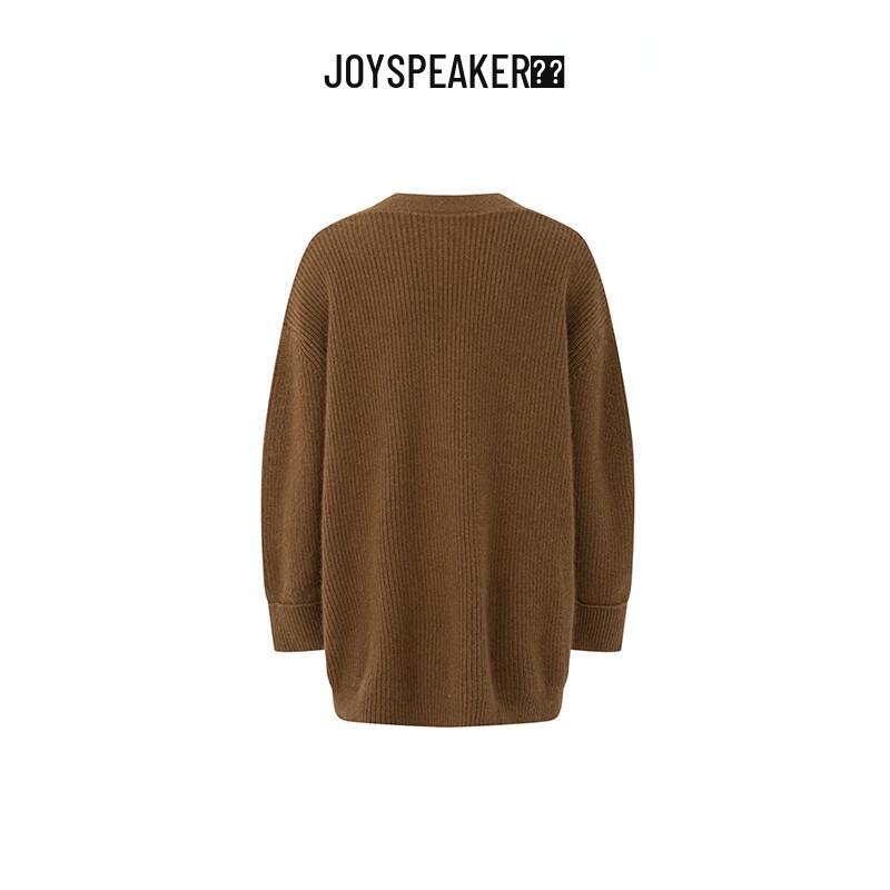 JOY SPEAKER Women's Relaxed Fit V-Neck Thick Knit Cardigan