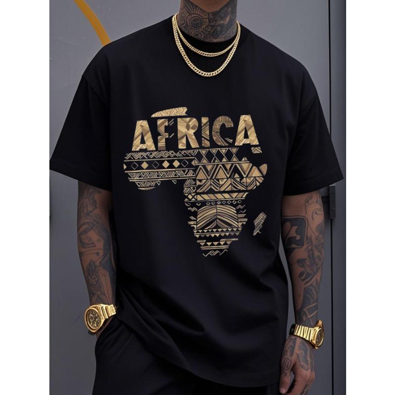 

This comfortable and breathable T-shirt with African tribal prints is perfect for casual wear S