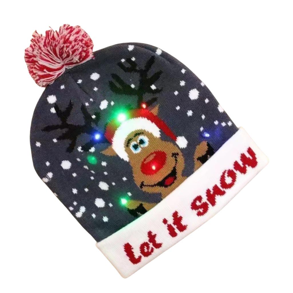 

Зимняя теплая веревка для подтягивания шеи, двойная вязаная шапка для женщин One Size синий