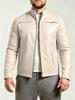European and American men's stand-up collar PU leather jacket slim jacket jacket fashion business motorcycle style leather jacket
