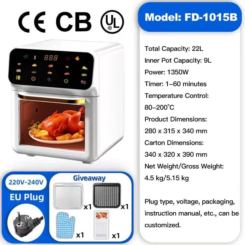 

Smart Air Fryer with Touch Screen - Large Capacity, Multi-functional, Non-stick Electric Oven for Home Use
