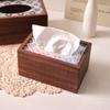 Solid Wood Chinese Retro Tissue Box Creative Living Room Paper Box Dining Table Coffee Table Storage Solid Wood Paper Box