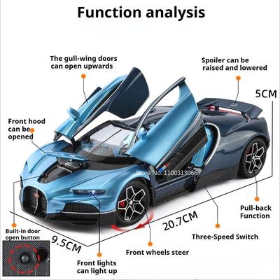 1:24 Tourbillon Huracan Sterrato Cars Alloy Toys Diecast Models Wheel Pull Back Doors Opened Sports Car Light Music Cars Boy Toy