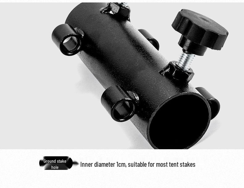 Adjustable Outdoor Awning Pole Holder for Camping - Sun Shelter Tent Stakes & Support Poles