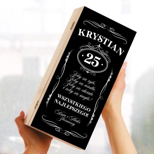Skrzynka Na Whisky Prezent 18 20 25 30 35 40 45 50 55 60 65 70 Urodziny