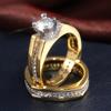 Aaa Luxury Gold-Plated Color Simulation Diamond Ring, Jewelry