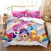 My Little Pony Povlak na peřinu Sada povlečení Přikrývky Královská velikost Bavlna 3D Dětská sada povlečení 3dílná 1 povlak na přikrývku