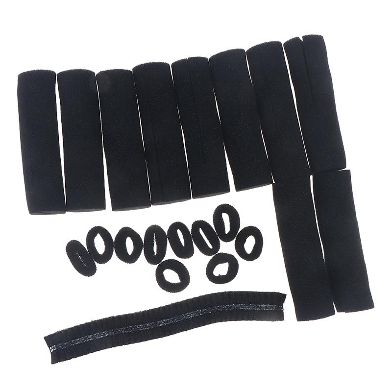 21Pcs Sponge Sleep Hair Curlers With Cap Disposable Elastic Mesh Hairnet Portable Hair Band Roller Beauty Accessories Set