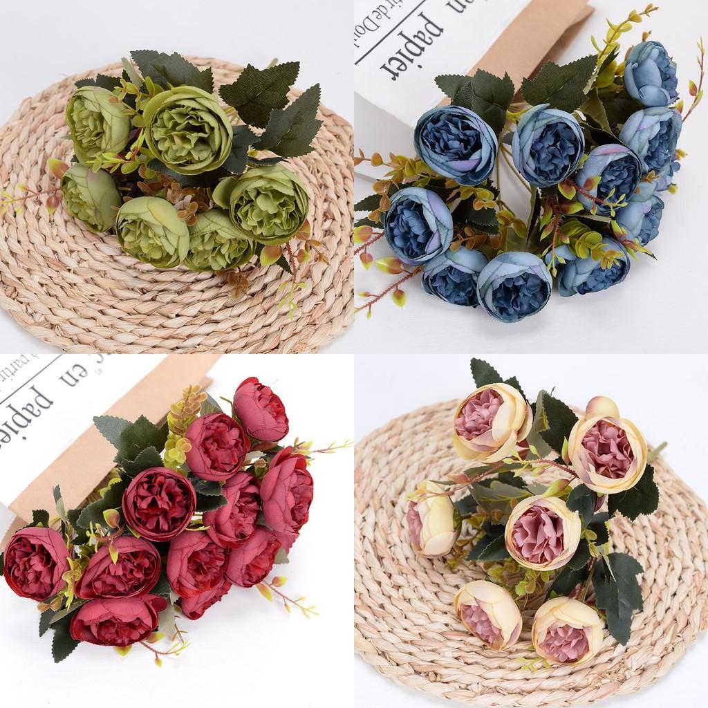 Simulation Golden Peony For Indoor Home Party Decoration Core Pack Flower Peony