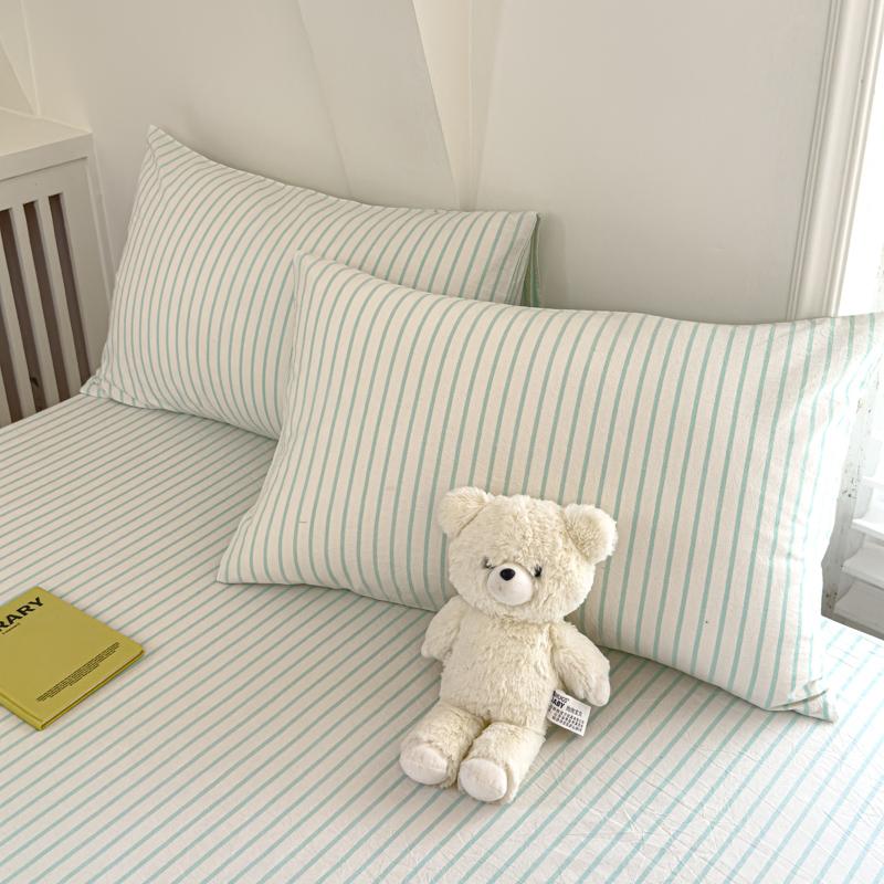 2pcs Pillowcase 100% Cotton Pillow Cover Stripe Style Pillowsham 48x74cm Pillow Case Home Bed Soft Pillowslip Fundas De Almohada