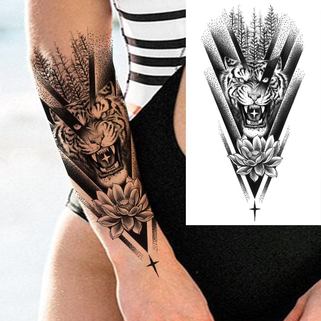 1 Sheet Dragon Temporary Tattoos For Men Women Water Transfer Tattoo Sticker Self Adhesive High Quality Fake Tatoo Arm Forearm