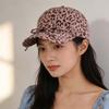 Sunscreen Leopard Print Bow Baseball Cap Sunshade American Style Casquette  Cool Girls
