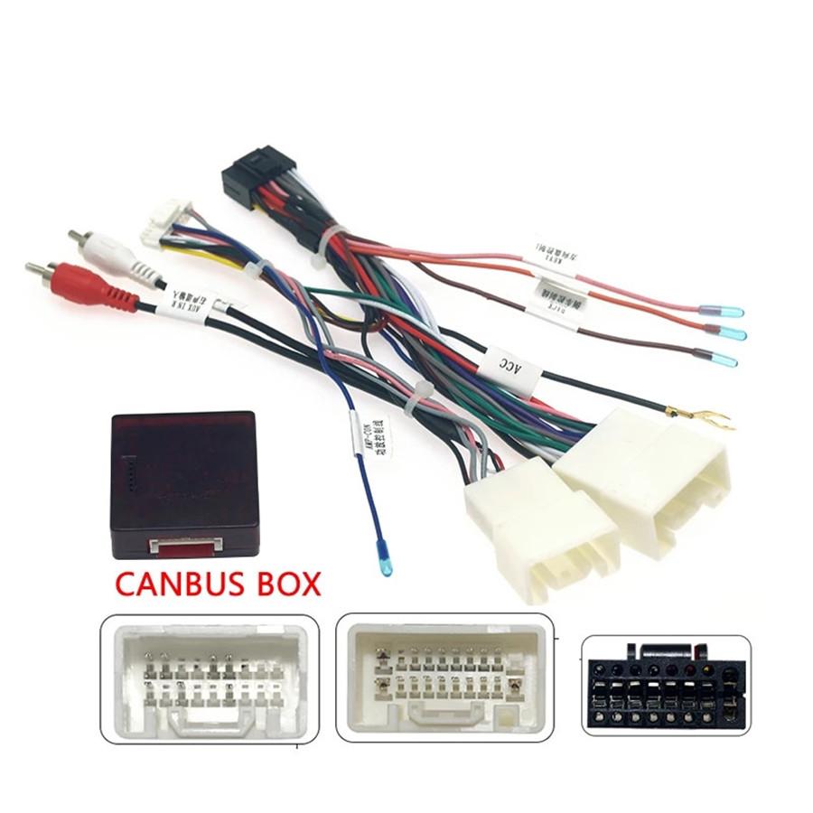 16pin Audio Wiring Harness W/ Canbus Box For Mitsubishi Outlander Pajero Stereo