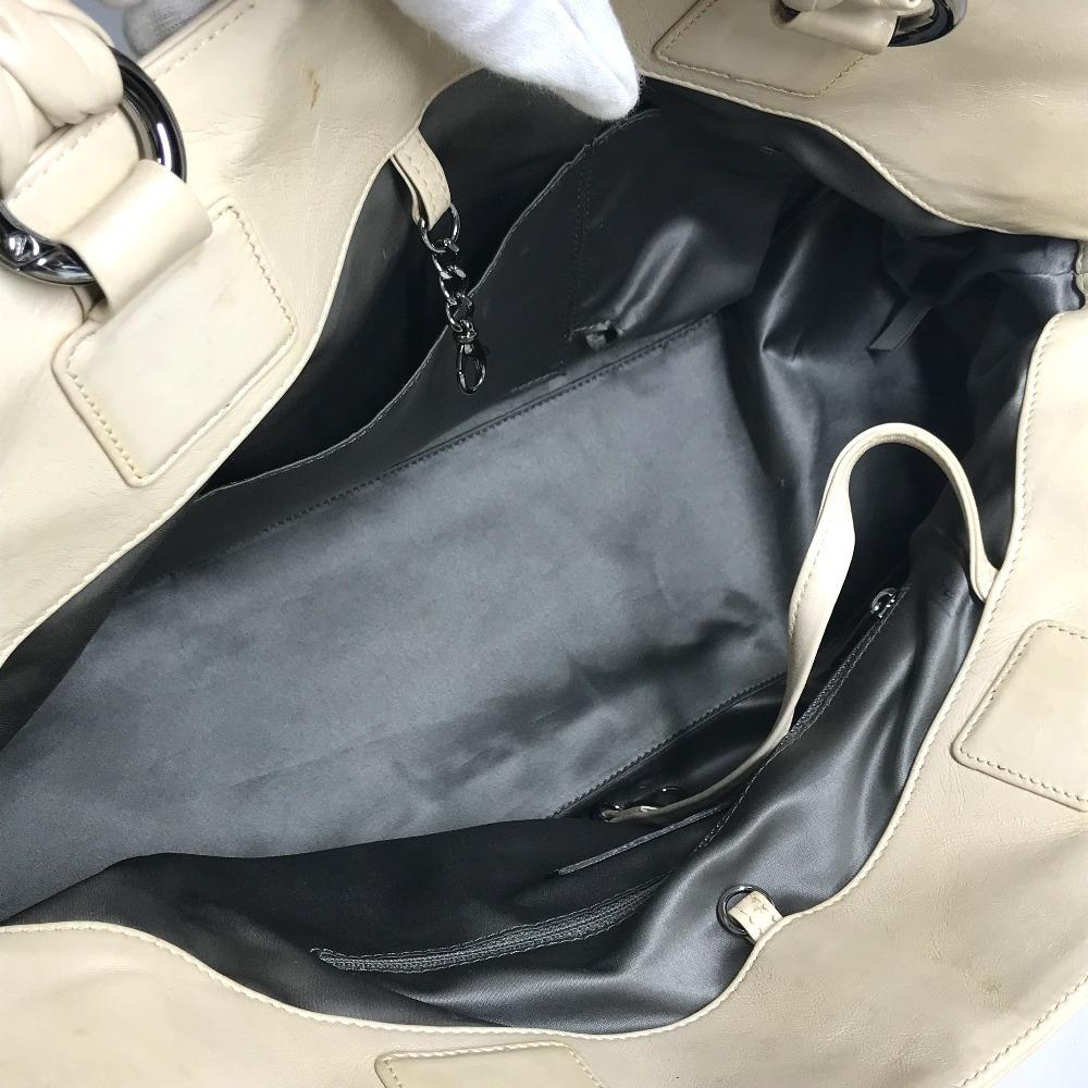 CHANEL CC CC Mark logo Chain logo Bag Mini Duffle Bag Hand Bag Leather White