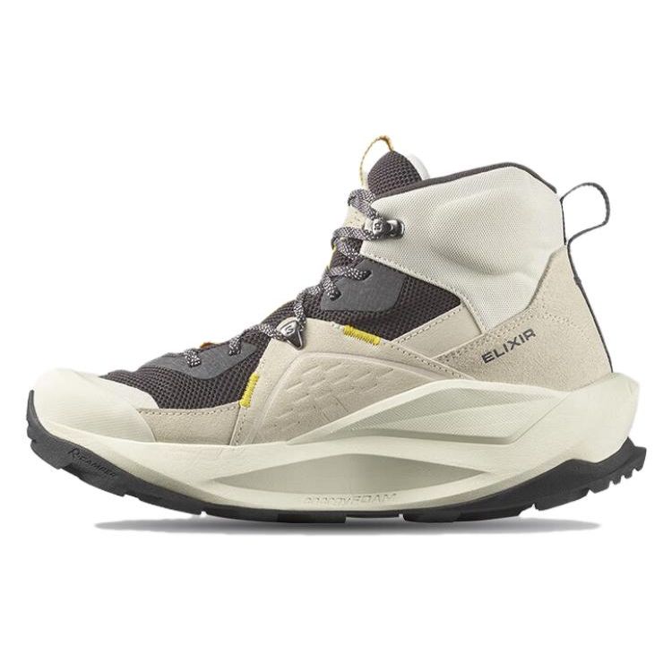 Salomon Elixir Round Toe Comfortable Shock Absorbing Mid-Top Outdoor Functional Shoes Men Shoes Vanilla 472960